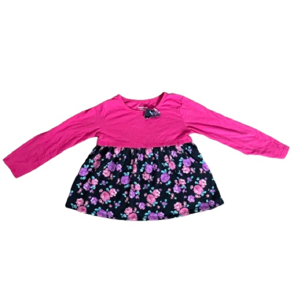 Garanimals Cotton Floral Pink Long Sleeve Girl’s 4T Floral Bow